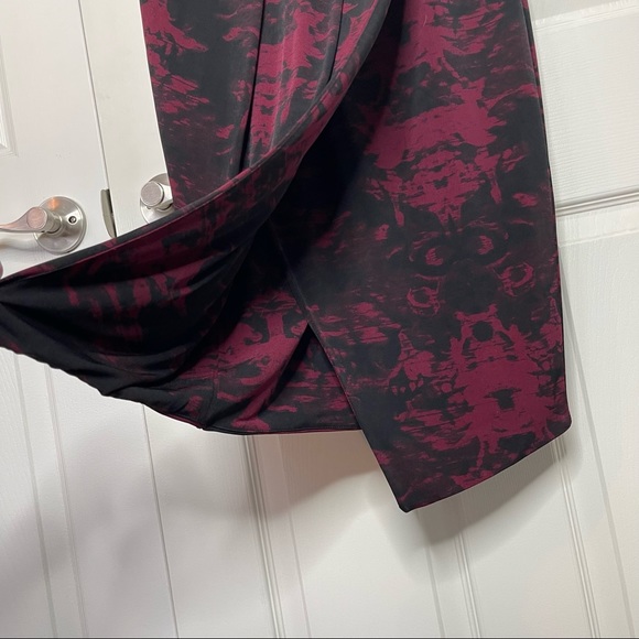 Rachel Roy printed faux wrap 3/4 sleeve cocktail bodycon dress M - Picture 9 of 15